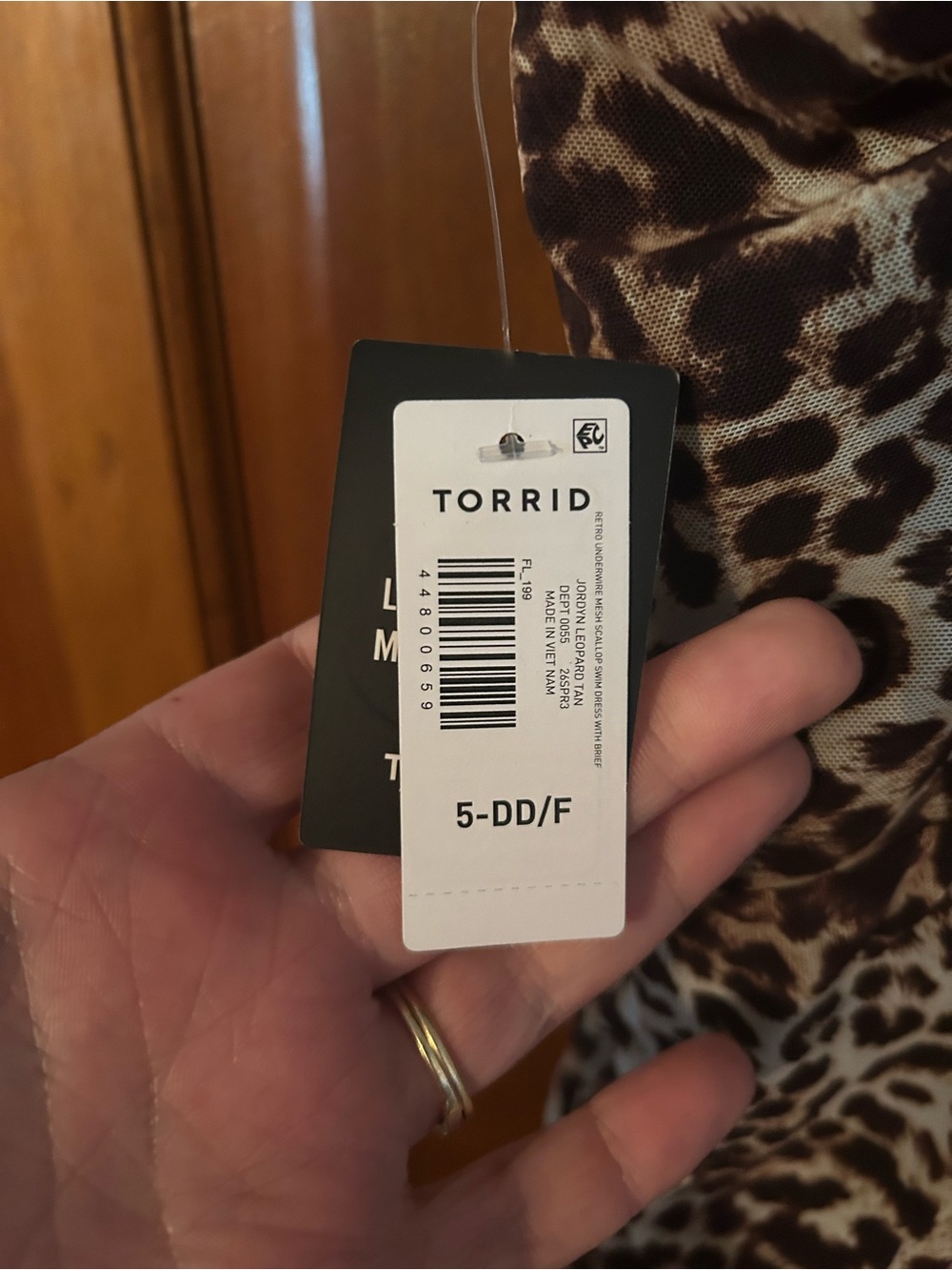 Torrid Brown and Cream Leopard One-Piece Swim size 5